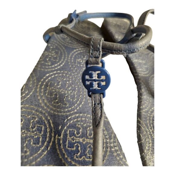 TORY BURCH Emmy Stitched Thong Sandal Light Blue Leather - Size 6 1/2 - Picture 6 of 8